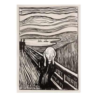 EDVARD MUNCH - The Scream (Black and white) - Pathos Studio - Art Prints