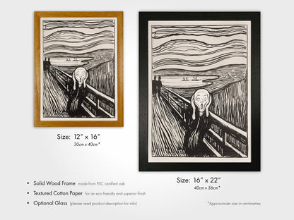 EDVARD MUNCH - The Scream (Black and white) - Pathos Studio - Art Prints
