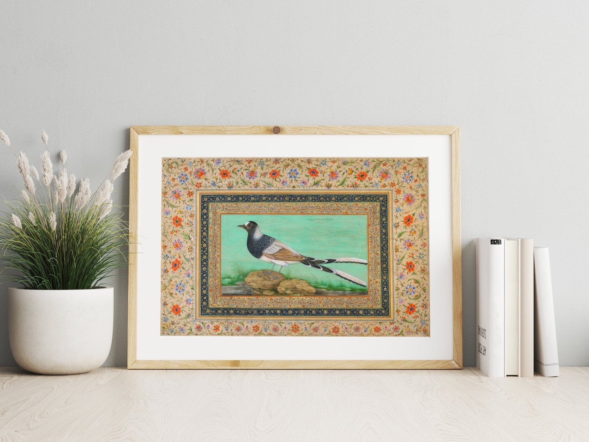 A Spotted Forktail (Traditional Persian Miniature Art) (Giclée Art Print) - Pathos Studio - Marketplace Listings