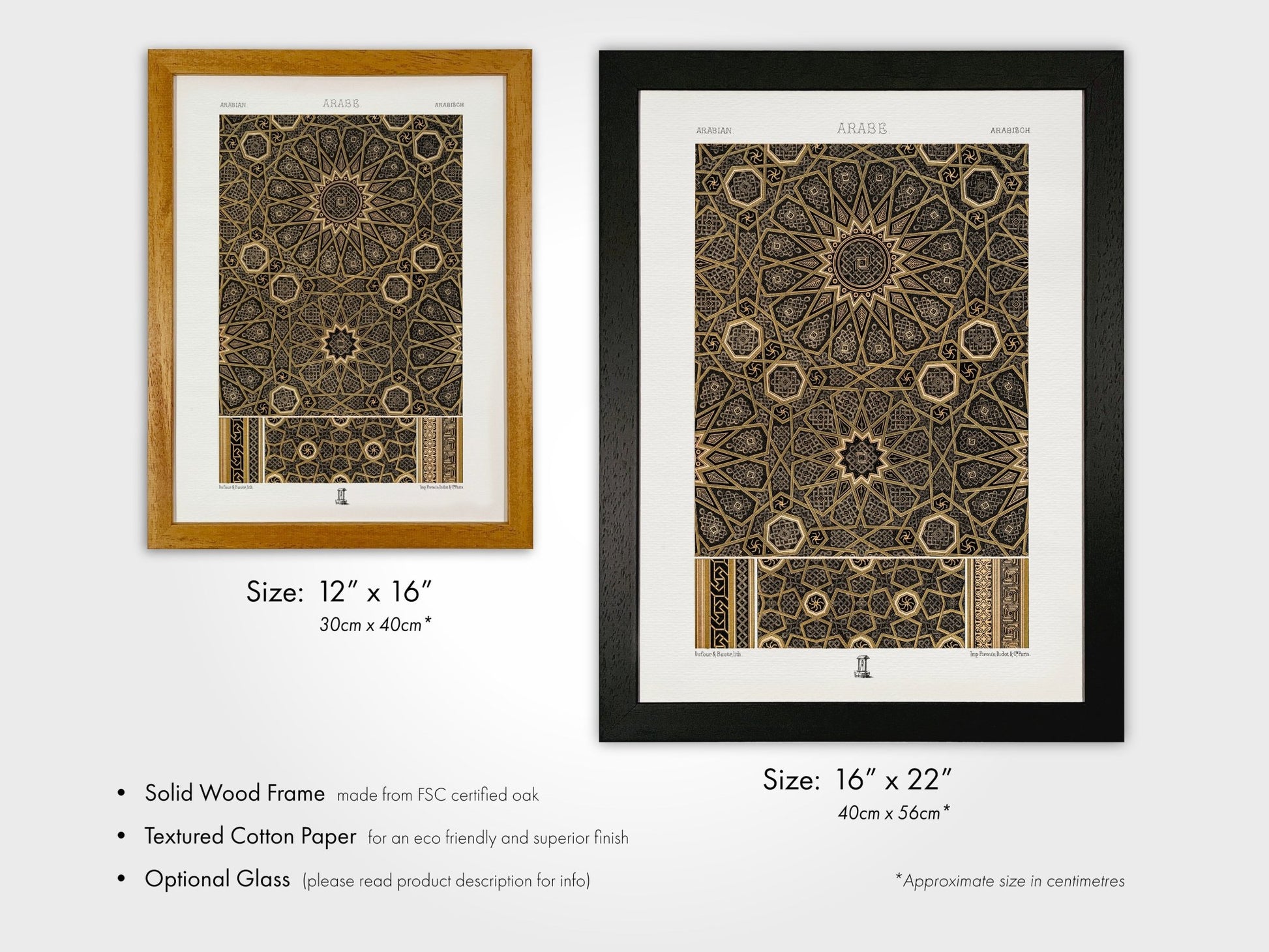 ALBERT RACINET - Arabic Pattern from 'L'ornement Polychrome' - Pathos Studio - Art Prints