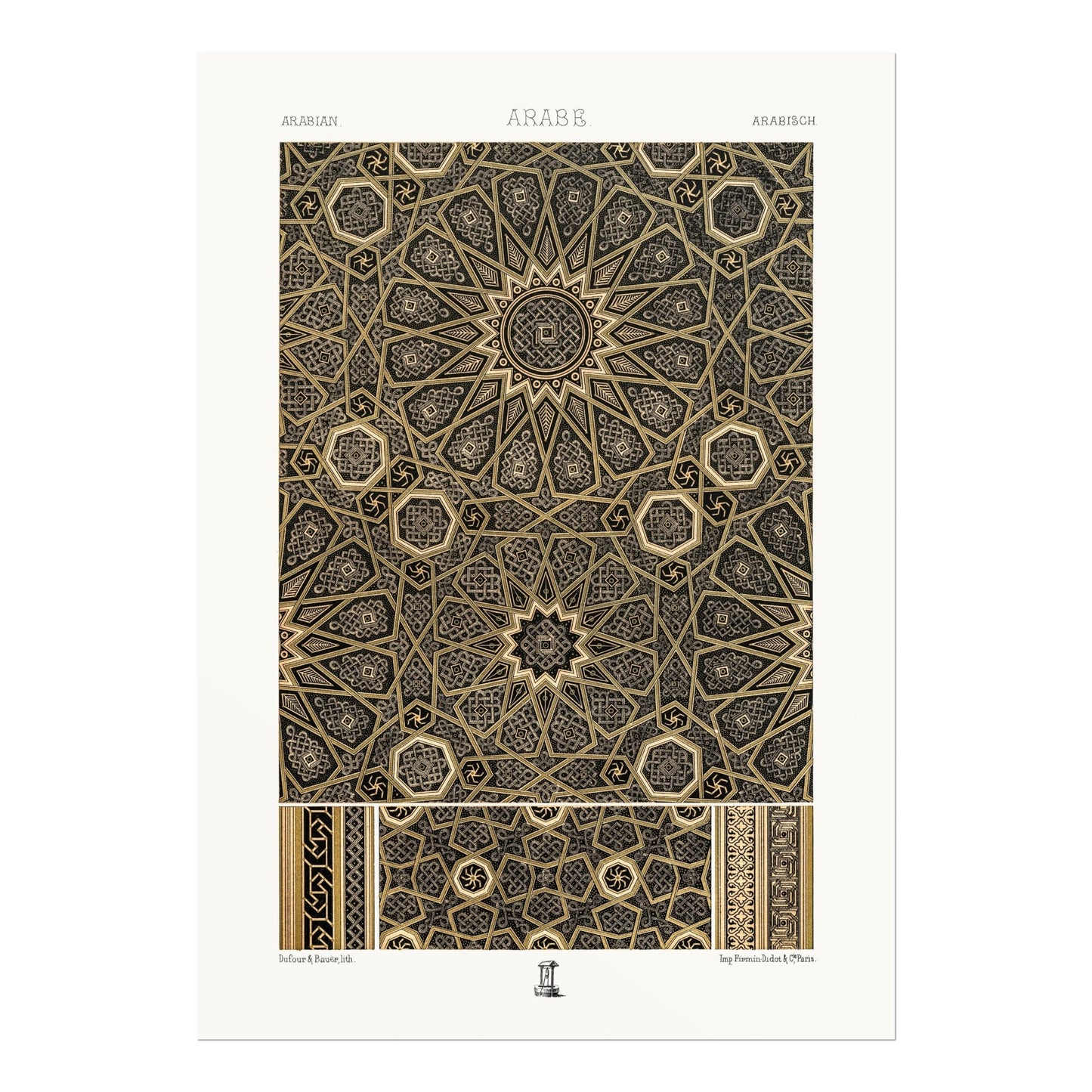 ALBERT RACINET - Arabic Pattern from 'L'ornement Polychrome' - Pathos Studio - Art Prints