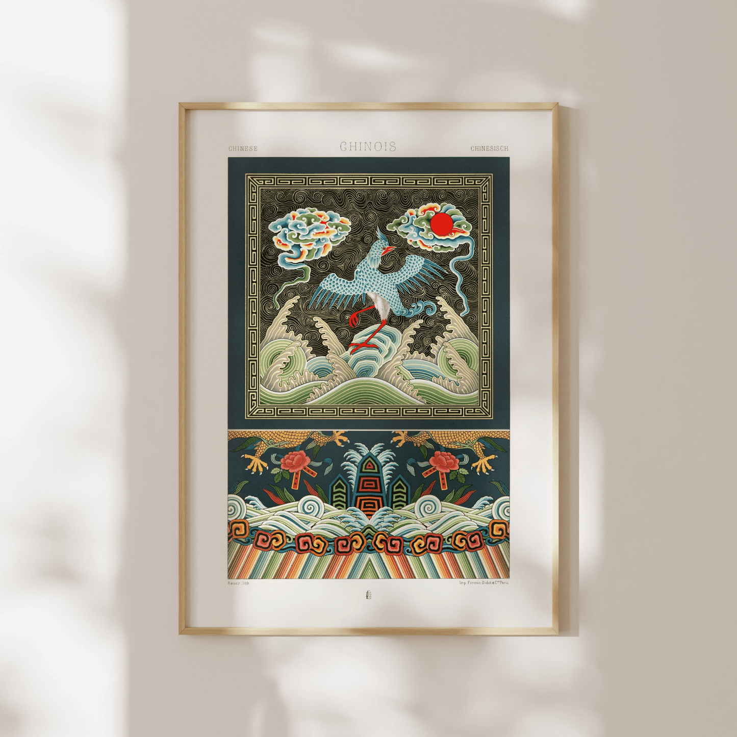 ALBERT RACINET - Chinese Pattern from 'L'ornement Polychrome’ - Pathos Studio - Art Prints