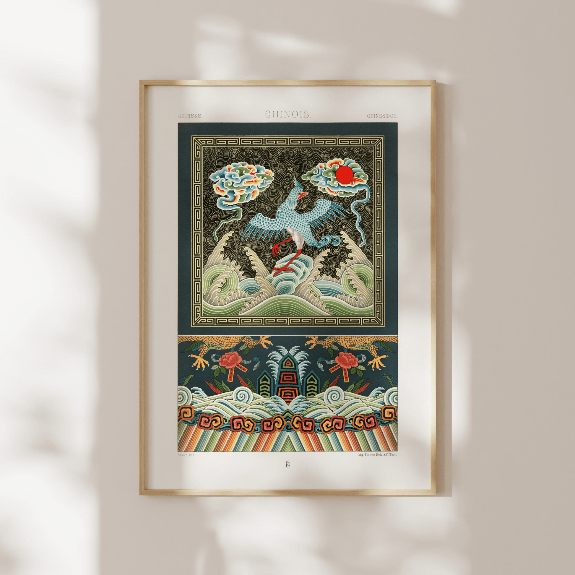 ALBERT RACINET - Chinese Pattern from 'L'ornement Polychrome’ - Pathos Studio - Art Prints