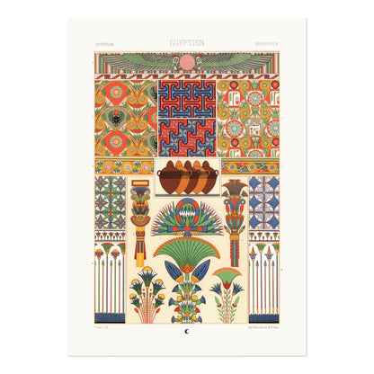 ALBERT RACINET - Egyptian Pattern from 'L'ornement Polychrome' - Pathos Studio - Art Prints