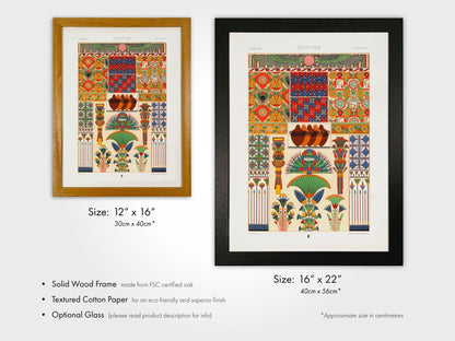 ALBERT RACINET - Egyptian Pattern from 'L'ornement Polychrome' - Pathos Studio - Art Prints