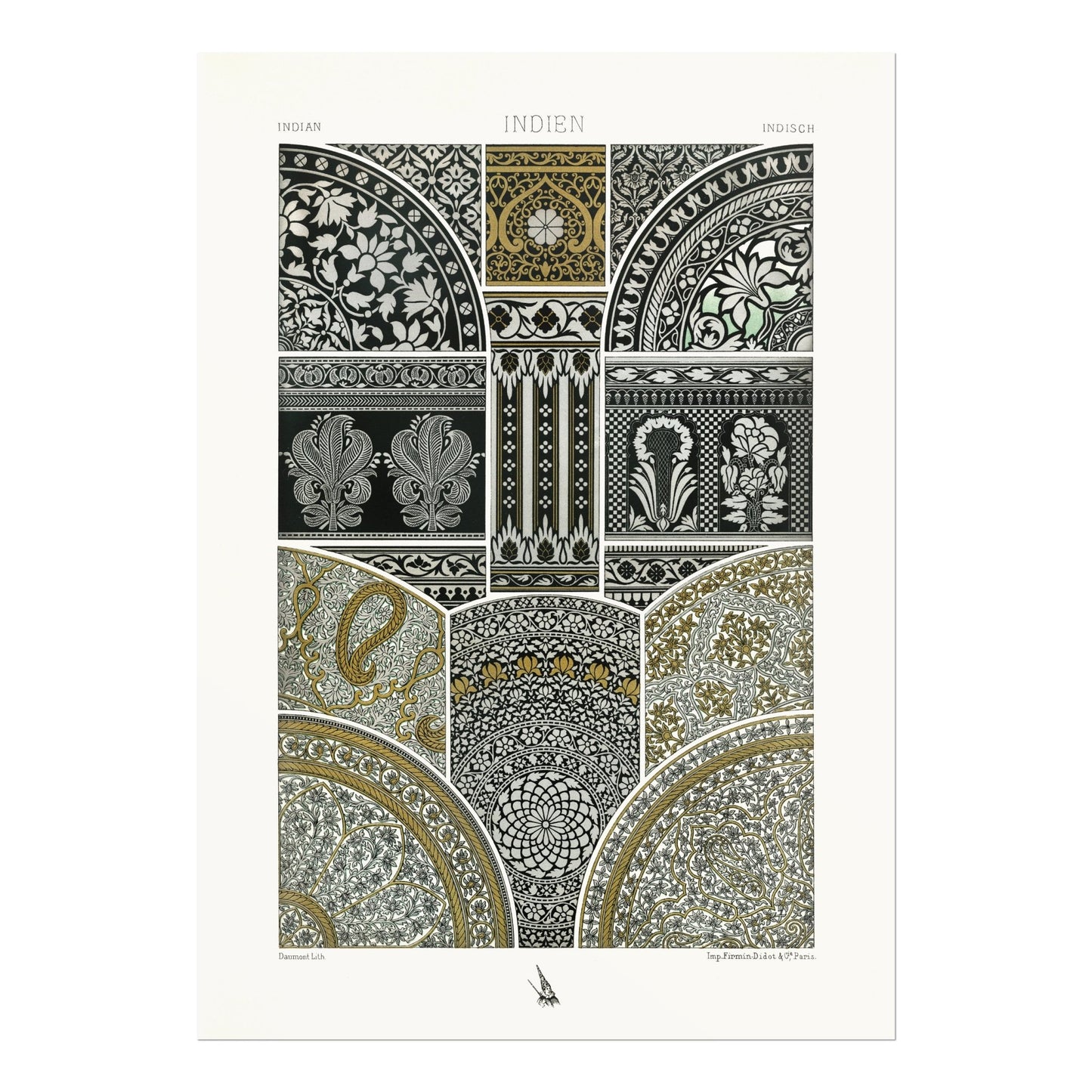 ALBERT RACINET - Indian Pattern from 'L'ornement Polychrome' - Pathos Studio - Art Prints