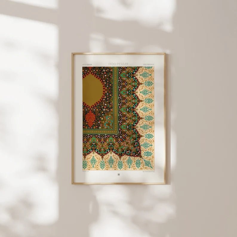 ALBERT RACINET - Indo Persian Pattern Lithograph from 'L'ornement Polychrome' - Pathos Studio - Art Prints