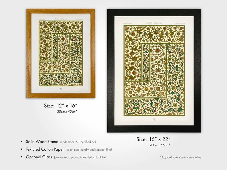 ALBERT RACINET - Indo Persian Pattern Lithograph from 'L'ornement Polychrome' - Pathos Studio - Art Prints