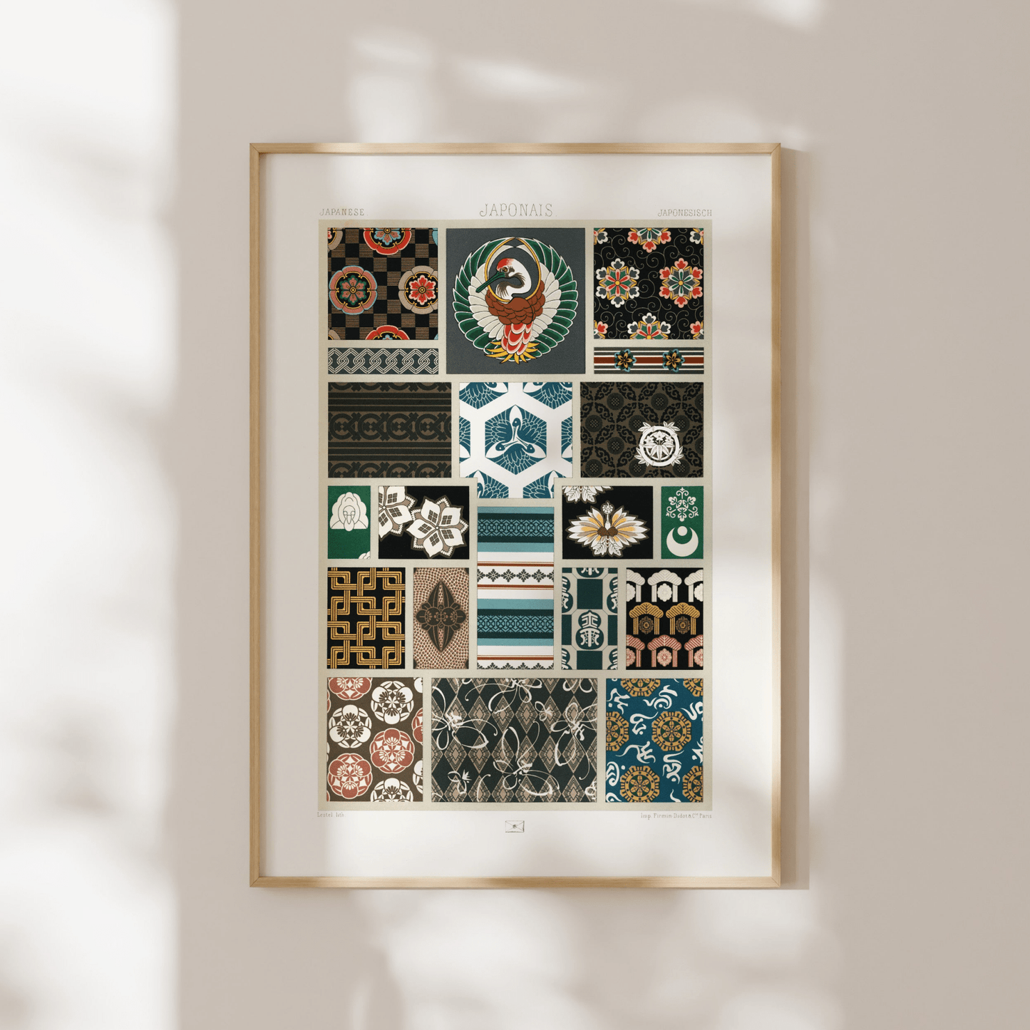 ALBERT RACINET - Japanese Pattern from 'L'ornement Polychrome' - Pathos Studio - Art Prints