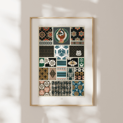 ALBERT RACINET - Japanese Pattern from 'L'ornement Polychrome' - Pathos Studio - Art Prints