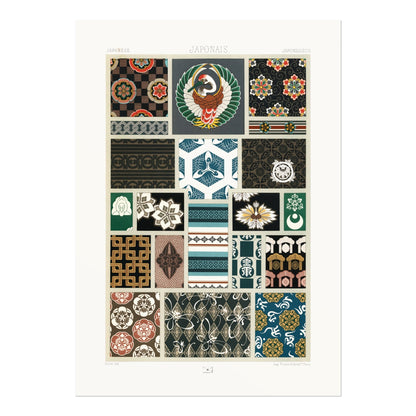 ALBERT RACINET - Japanese Pattern from 'L'ornement Polychrome' - Pathos Studio - Art Prints