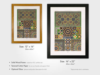 ALBERT RACINET - Moorish Pattern from 'L'ornement Polychrome' - Pathos Studio - Art Prints