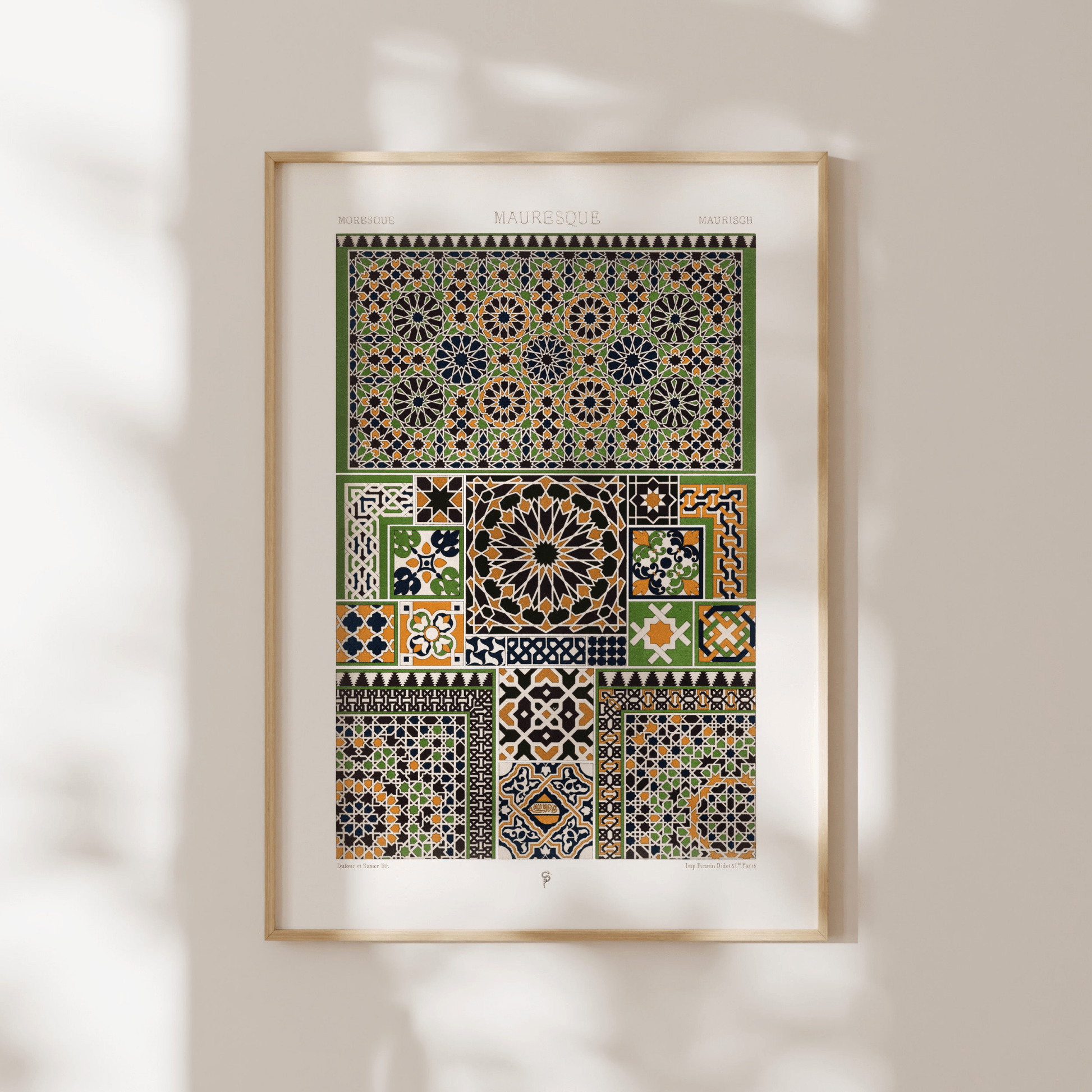 ALBERT RACINET - Moorish Pattern from 'L'ornement Polychrome' - Pathos Studio - Art Prints