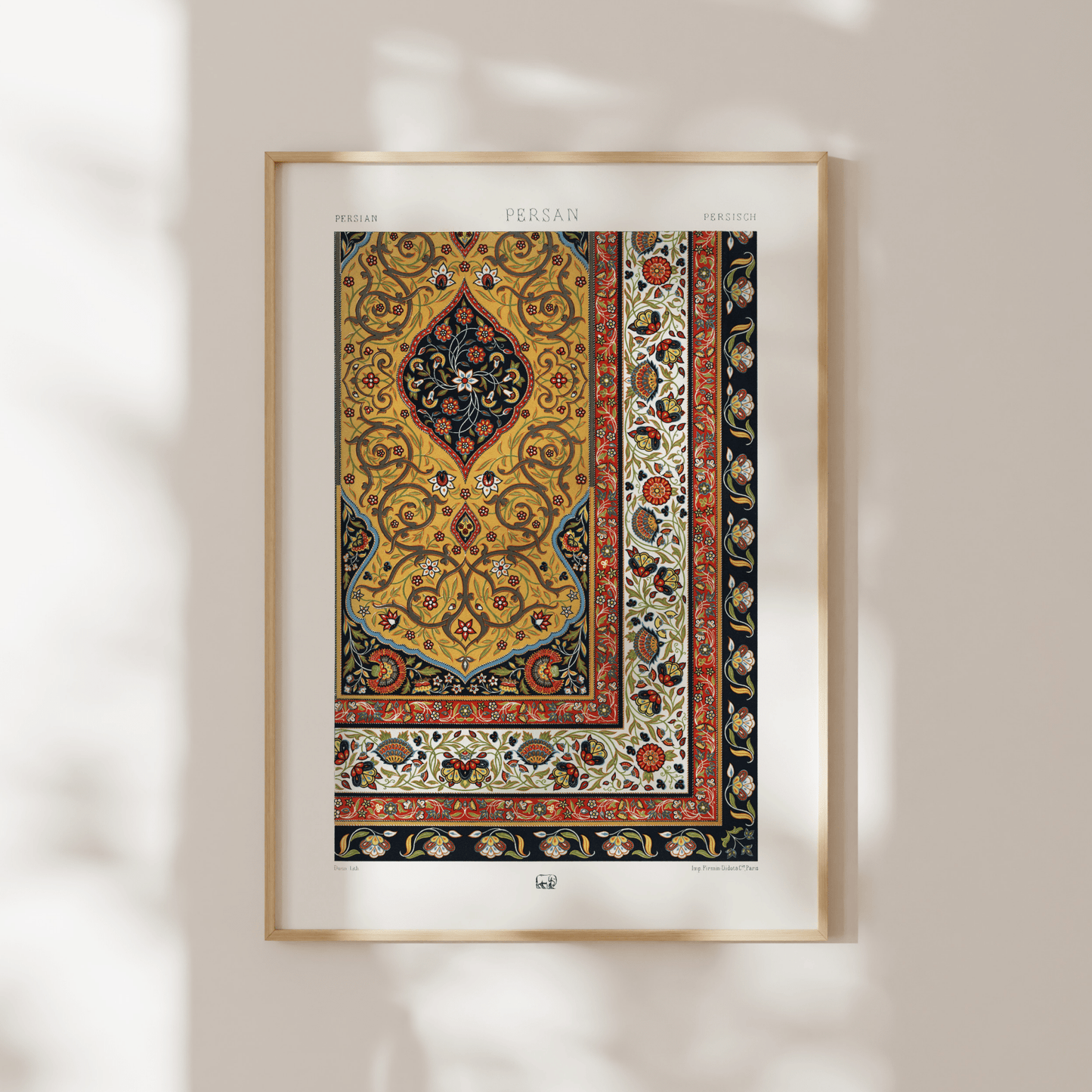 ALBERT RACINET - Persian Pattern from 'L'ornement Polychrome' - Pathos Studio - Art Prints