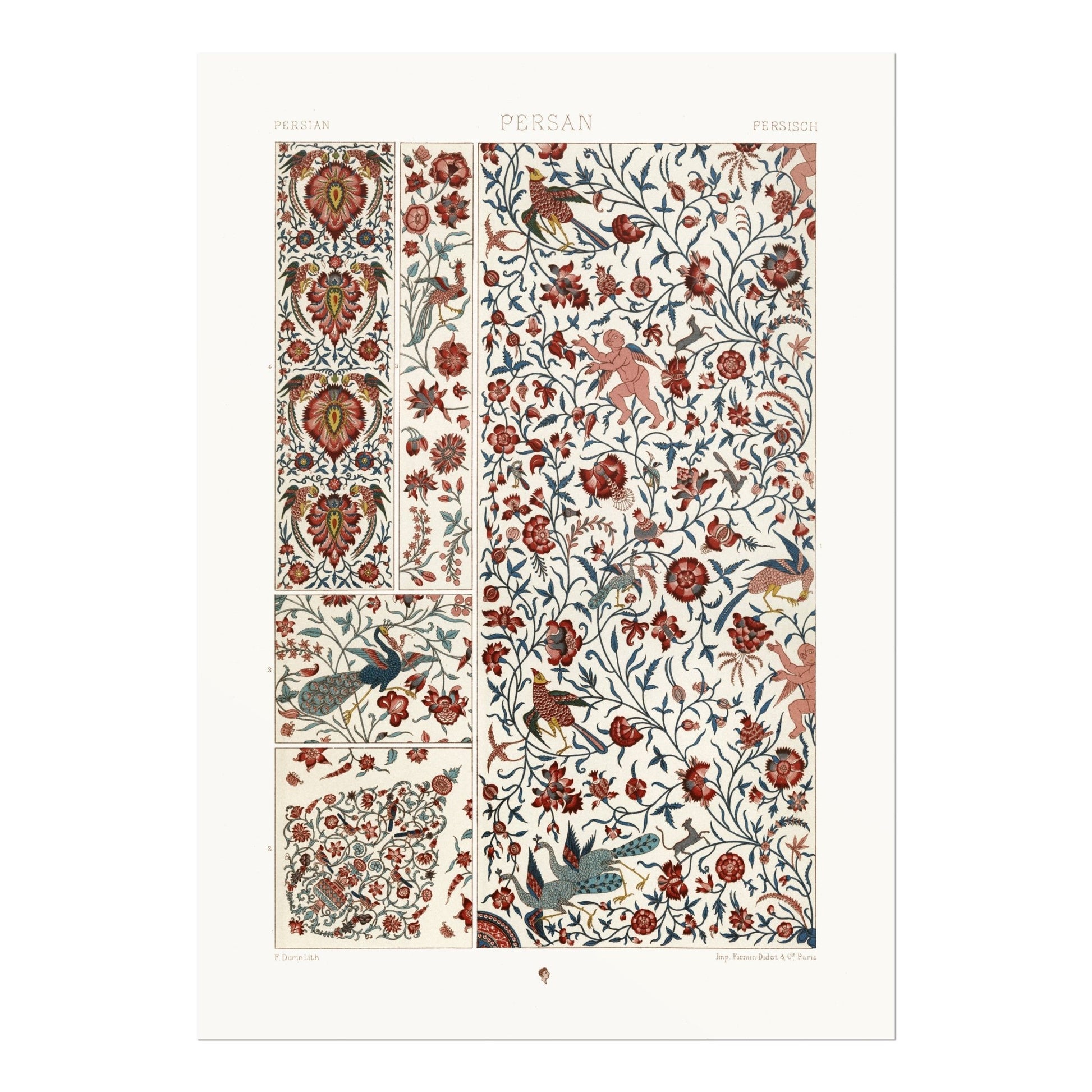 ALBERT RACINET - Persian Pattern from 'L'ornement Polychrome' - Pathos Studio - Art Prints