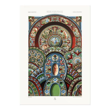 ALBERT RACINET - Renaissance Pattern from 'L'ornement Polychrome' - Pathos Studio - Art Prints