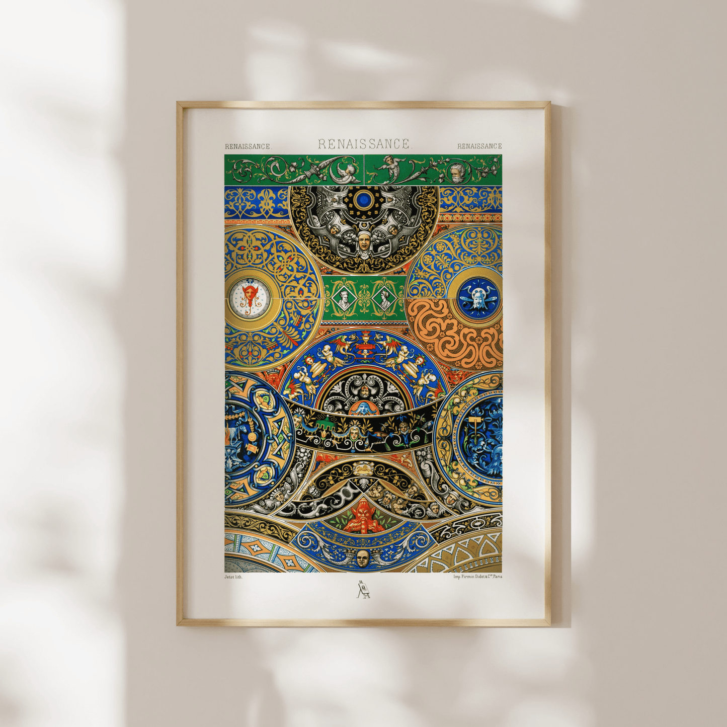 ALBERT RACINET - Renaissance Pattern from 'L'ornement Polychrome' - Pathos Studio - Art Prints