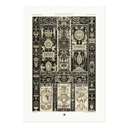 ALBERT RACINET - Renaissance Pattern from 'L'ornement Polychrome' - Pathos Studio - Art Prints