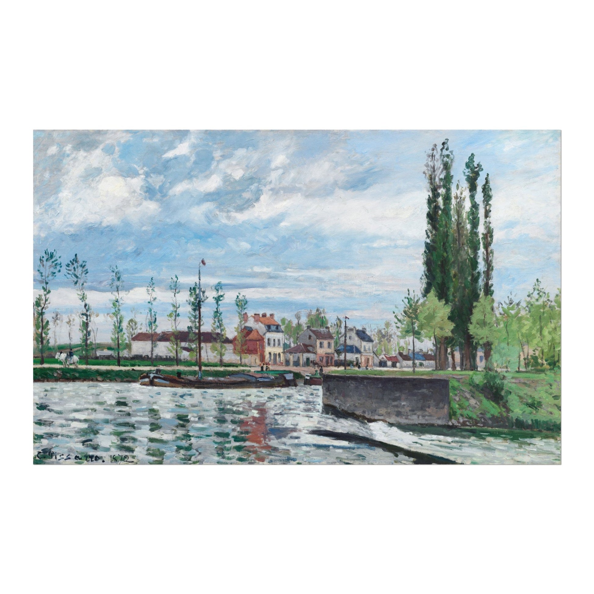 CAMILLE PISSARRO - The Lock at Pontoise (Giclée Art Print) - Pathos Studio - Marketplace Listings