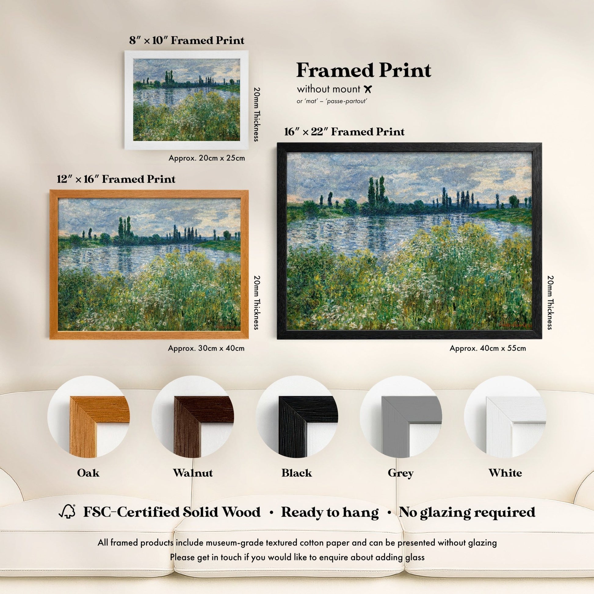 Claude Monet - Banks of the Seine, Vetheuil | Art Prints | Pathos Studio