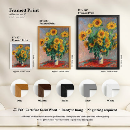 Claude Monet - Bouquet Of Sunflowers | Art Prints | Pathos Studio
