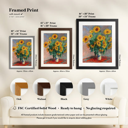 Claude Monet - Bouquet Of Sunflowers | Art Prints | Pathos Studio