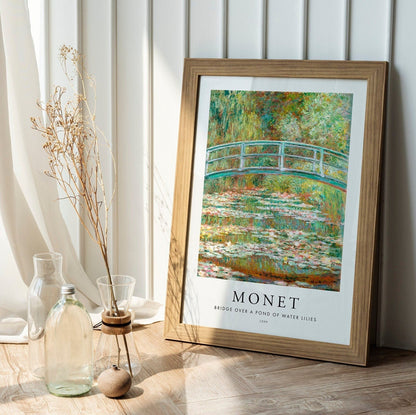 CLAUDE MONET - Bridge Over A Pond Of Water Lilies (Poster Style) - Pathos Studio - Art Prints