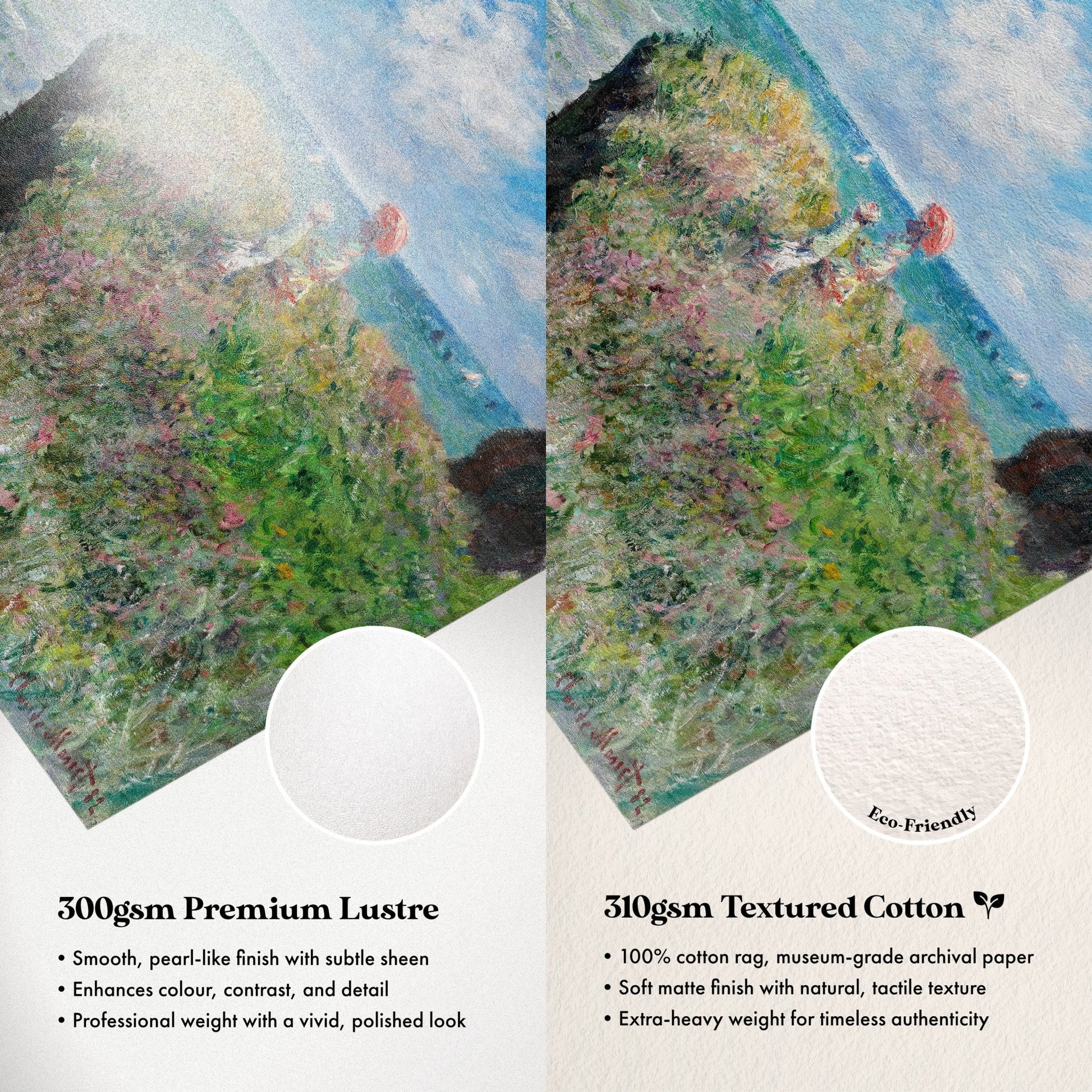 Claude Monet - Cliff Walk at Pourville | Art Prints | Pathos Studio