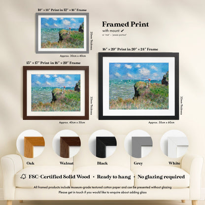 Claude Monet - Cliff Walk at Pourville | Art Prints | Pathos Studio