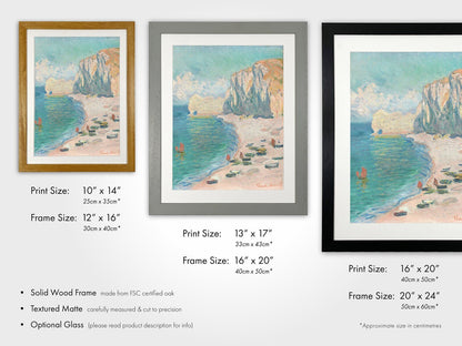 CLAUDE MONET - Étretat: The Beach and the Falaise d'Amont - Pathos Studio -