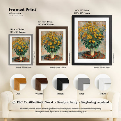 Claude Monet - Jerusalem Artichoke Flowers | Art Prints | Pathos Studio