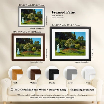 Claude Monet - Lady In The Garden | Art Prints | Pathos Studio