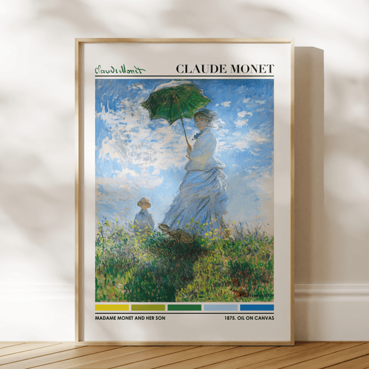 CLAUDE MONET - Madame Monet And Her Son (Color Palette Print) - Pathos Studio - Art Prints