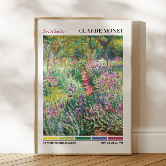 CLAUDE MONET - The Artist's Garden At Giverny (Color Palette Print) - Pathos Studio - Art Prints