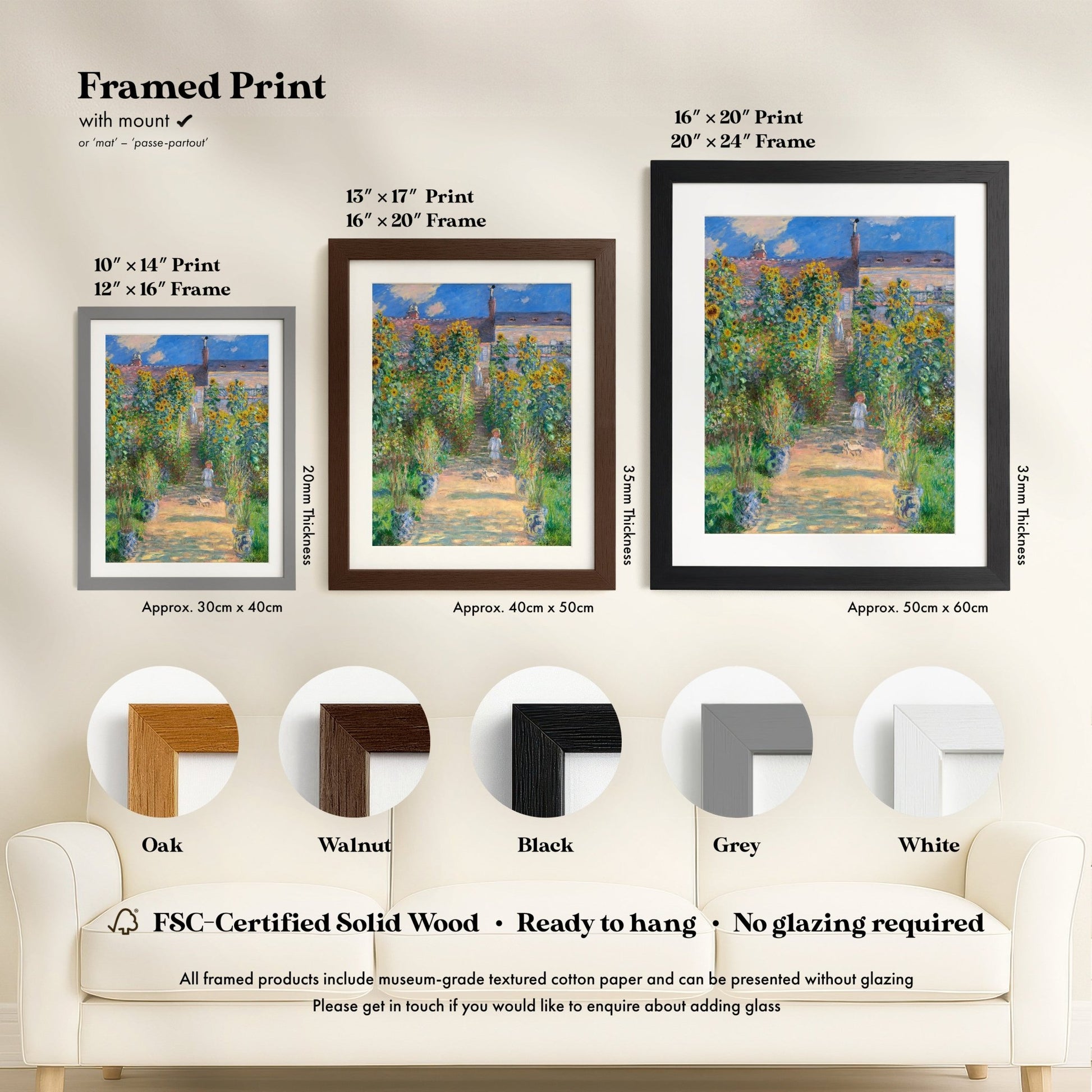 Claude Monet - The Artist's Garden at Vétheuil | Art Prints | Pathos Studio