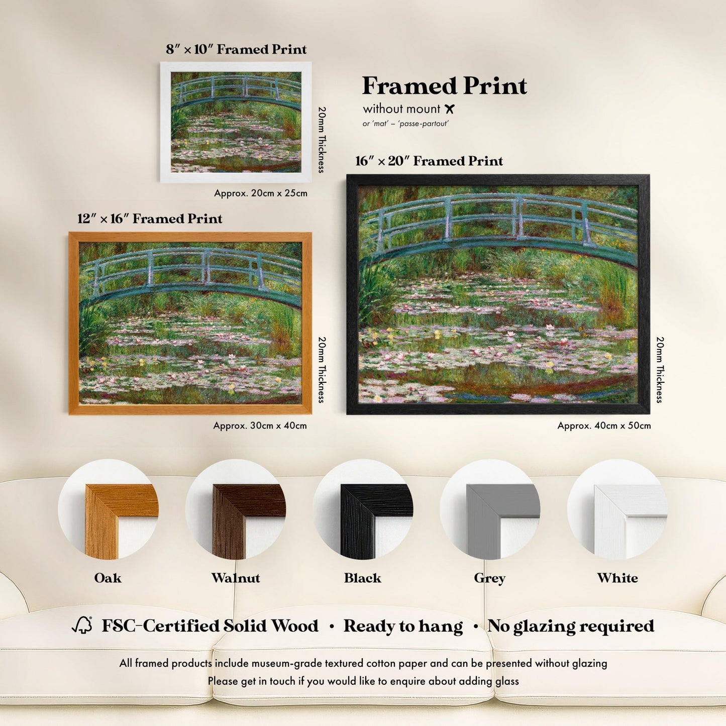 Claude Monet - The Japanese Footbridge | Art Prints | Pathos Studio