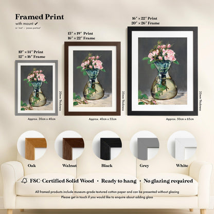 Edouard Manet - Moss Roses in a Vase | Art Prints | Pathos Studio