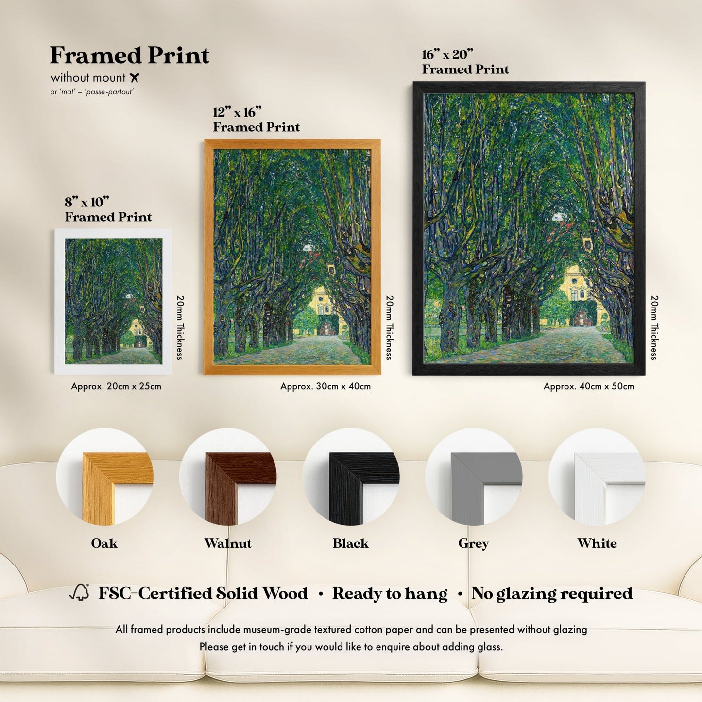 Gustav Klimt - Avenue to Schloss Kammer | Art Prints | Pathos Studio