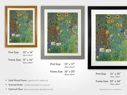 GUSTAV KLIMT - Farm Garden With Sunflowers - Pathos Studio -