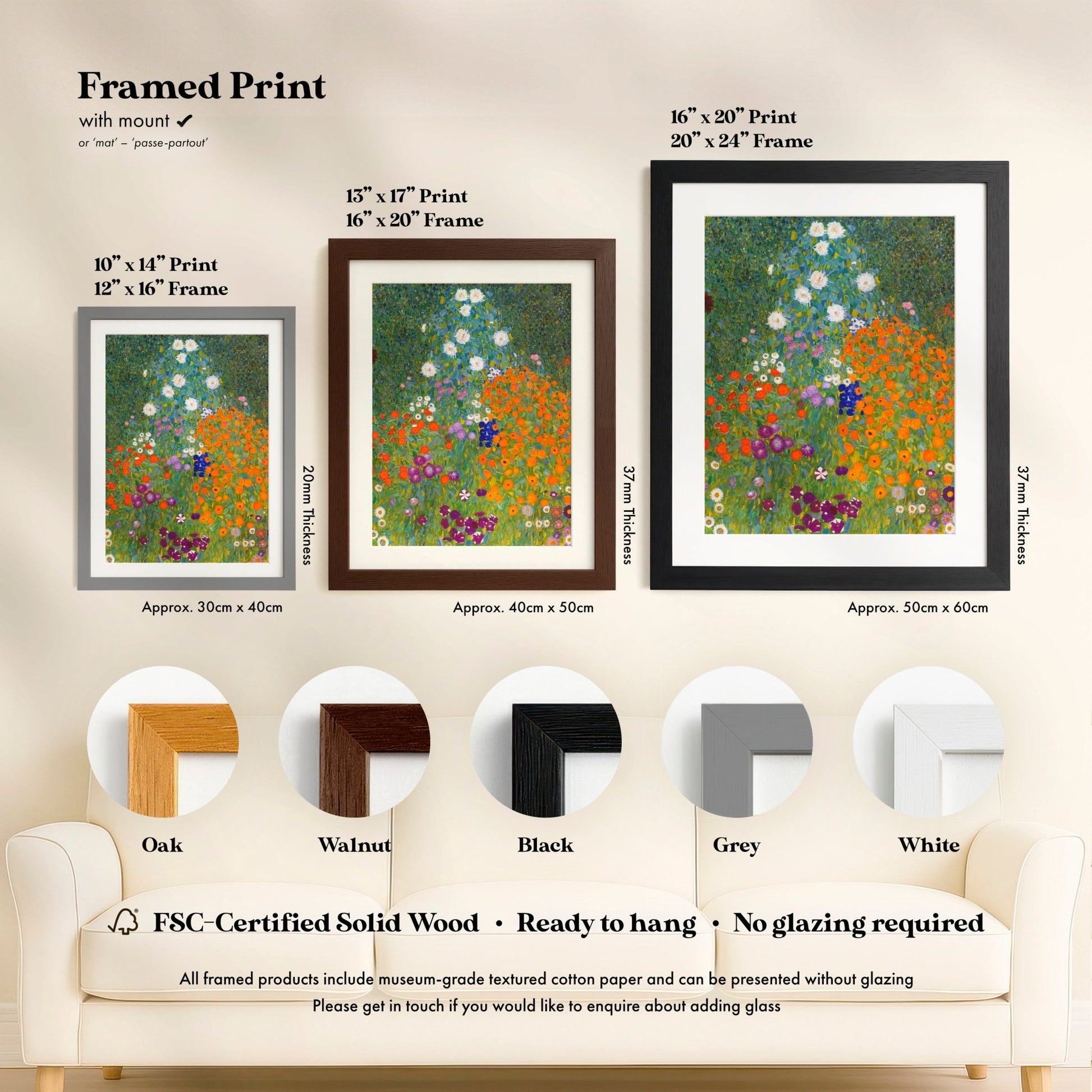 Gustav Klimt - Flower Garden | Art Prints | Pathos Studio