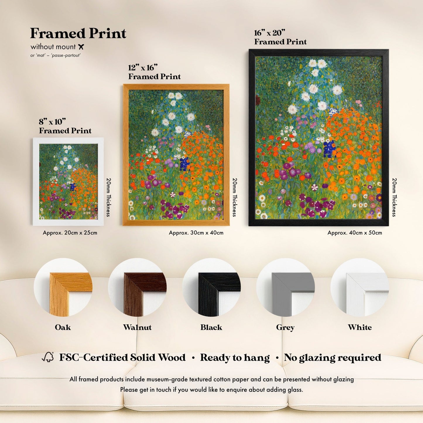 Gustav Klimt - Flower Garden | Art Prints | Pathos Studio