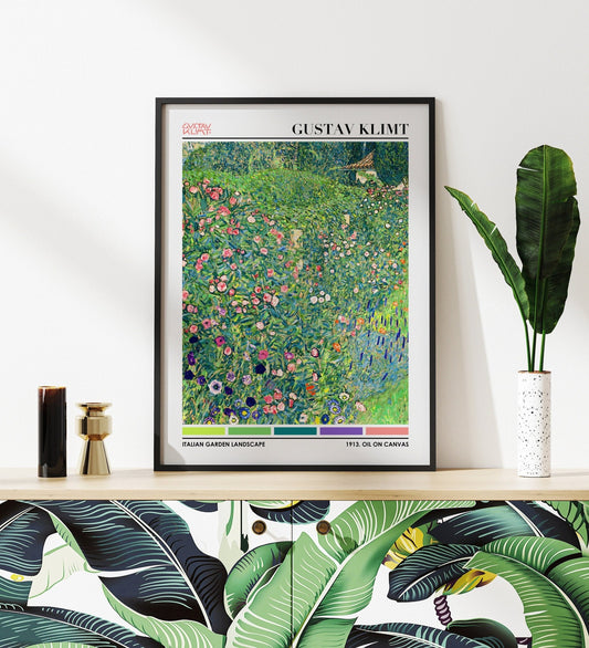 GUSTAV KLIMT - Italian Garden Landscape (Color Palette Poster) - Pathos Studio - Art Prints