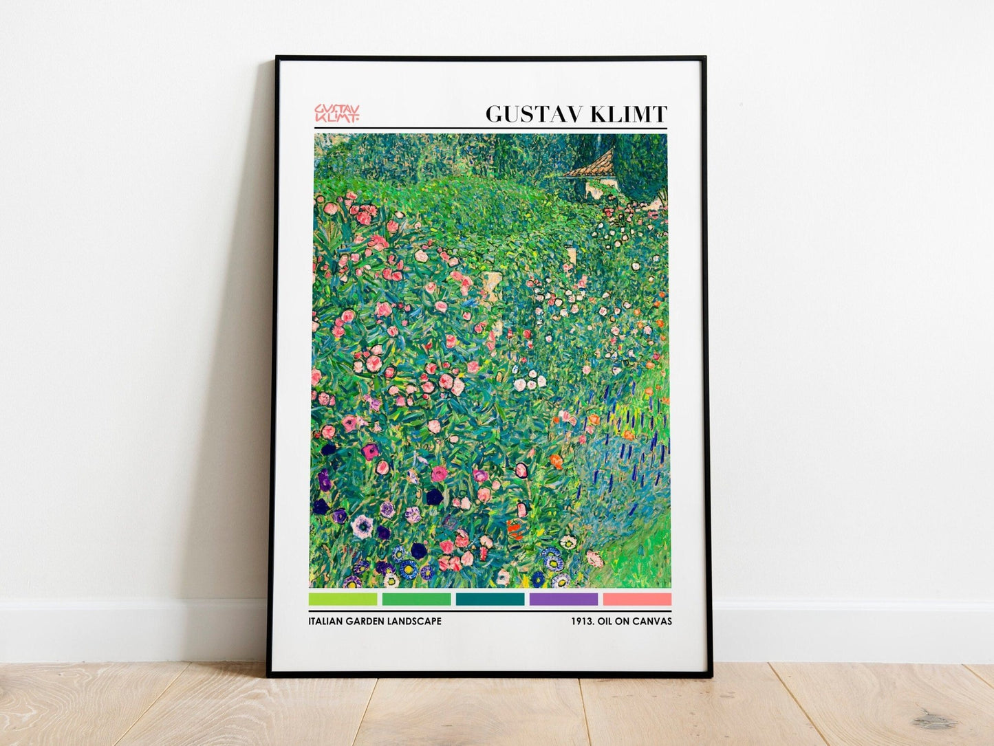 GUSTAV KLIMT - Italian Garden Landscape (Color Palette Poster) - Pathos Studio - Art Prints