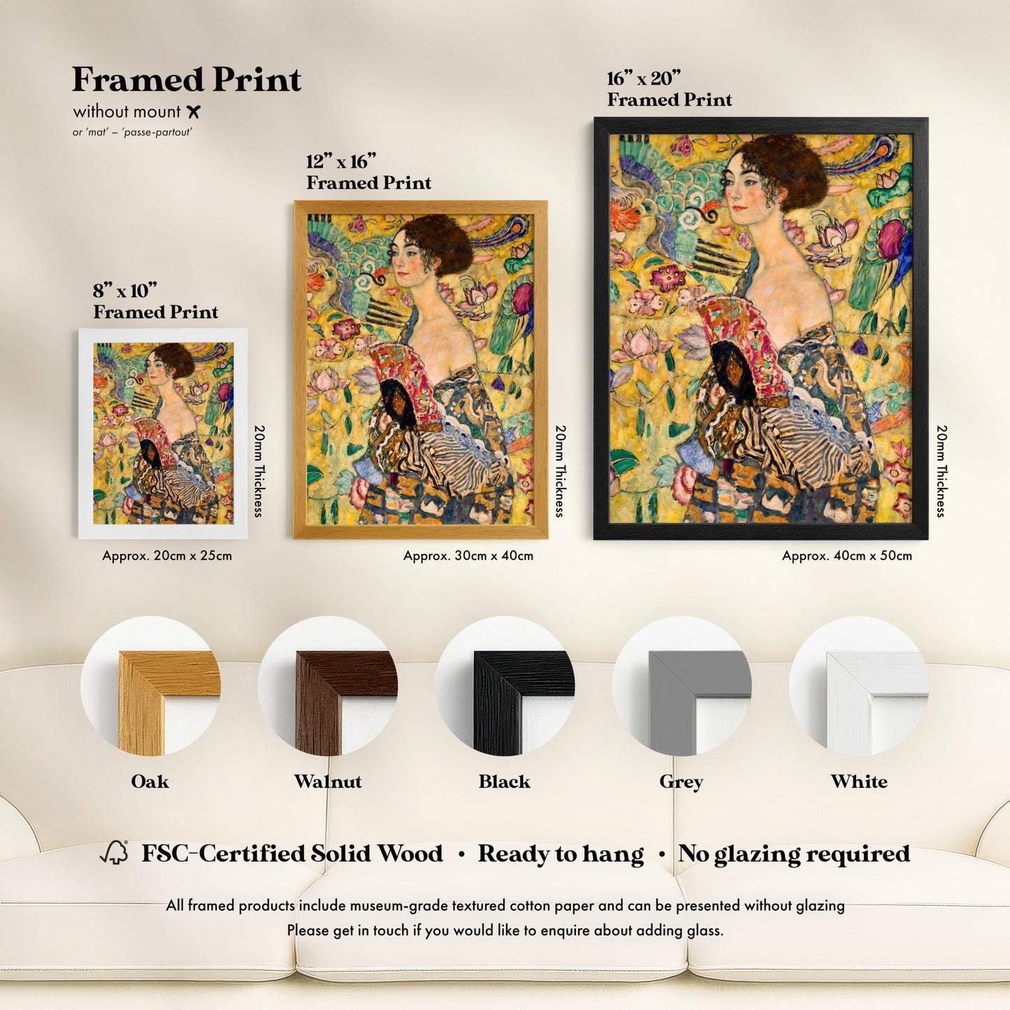 Gustav Klimt - Lady With Fan | Art Prints | Pathos Studio