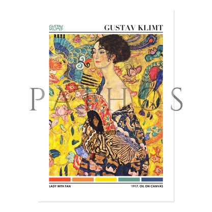 GUSTAV KLIMT - Lady With Fan (Color Palette Poster) - Pathos Studio - Art Prints