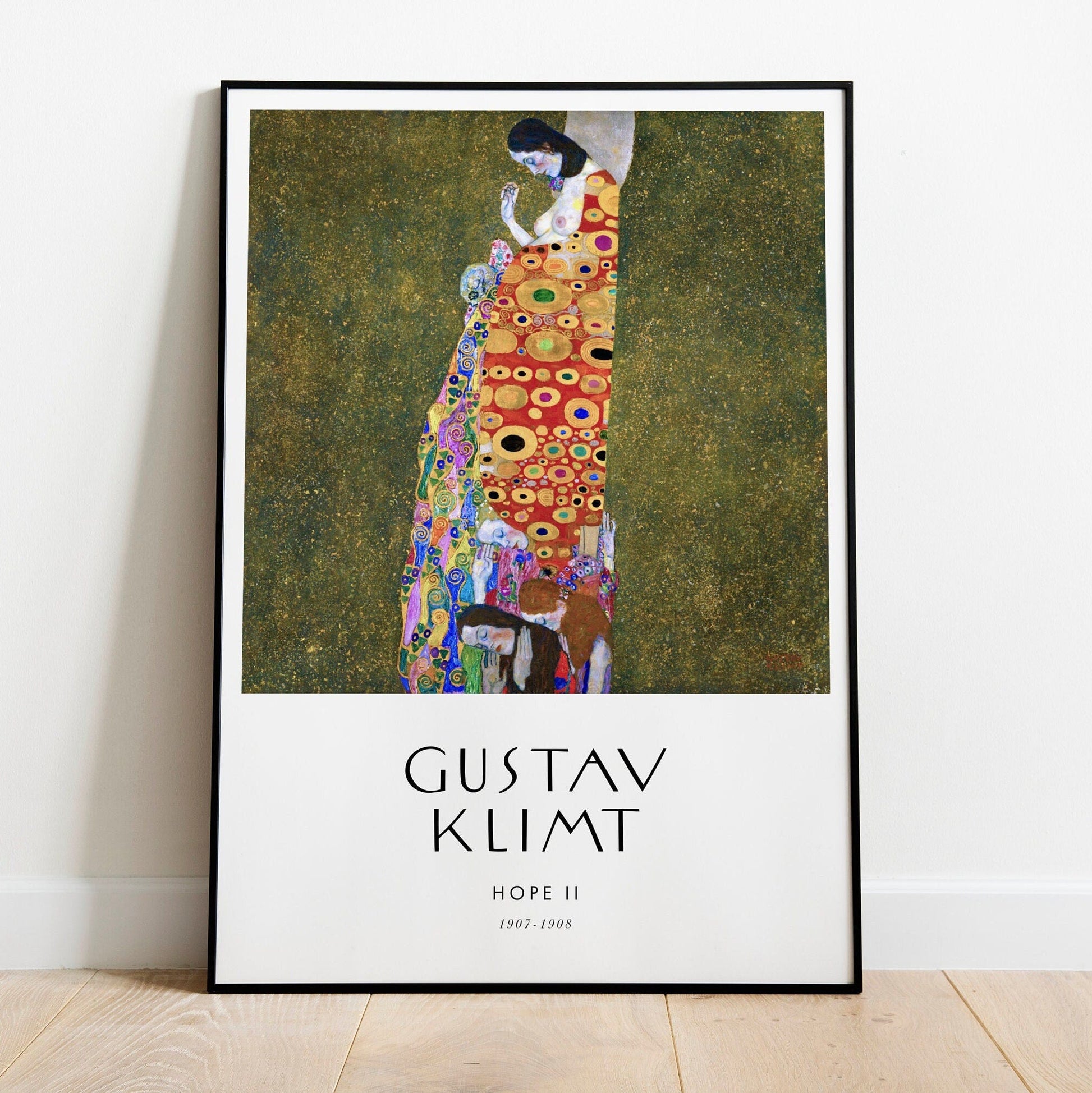 Gustav Klimt - Set Of 3 Gold Portrait Posters - Pathos Studio - Art Print Sets