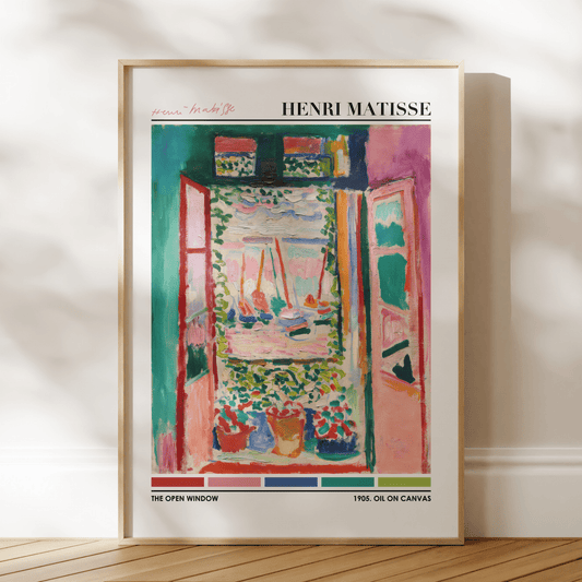 Henri Matisse - Open Window (Color Palette Poster) | Art Prints | Pathos Studio