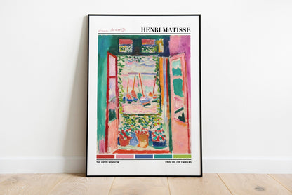 HENRI MATISSE - Open Window (Color Palette Poster) - Pathos Studio - Art Prints