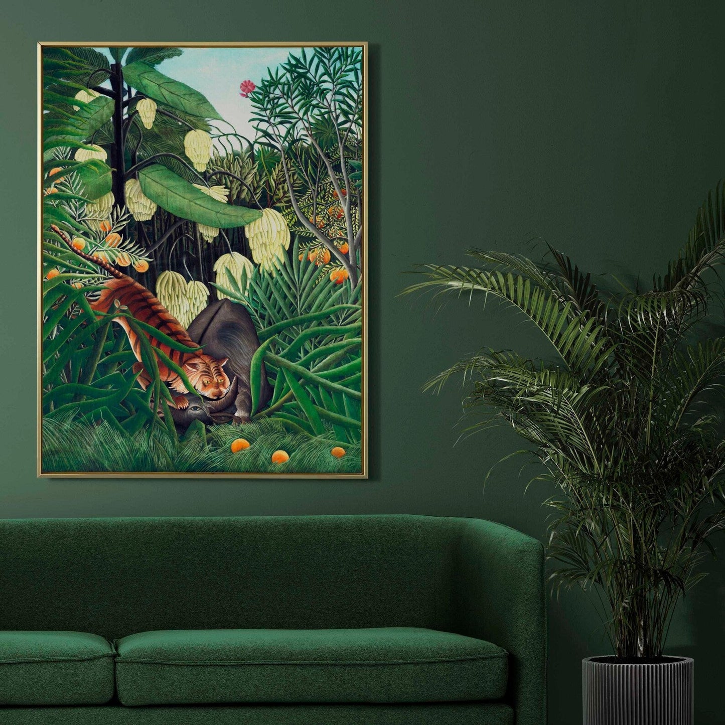 HENRI ROUSSEAU - Fight Between A Tiger And Buffalo - Pathos Studio - Art Prints