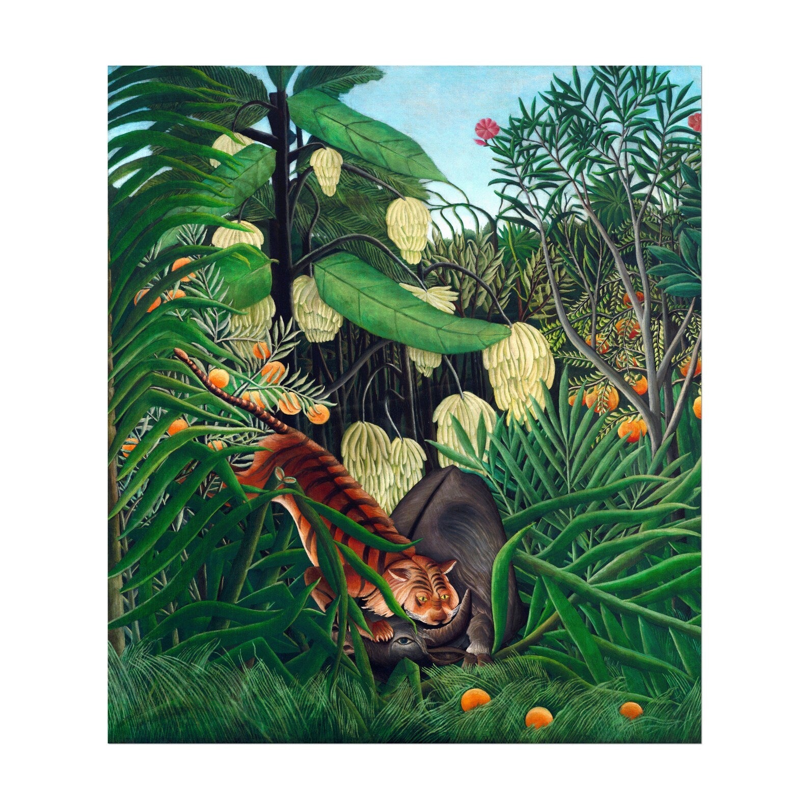 HENRI ROUSSEAU - Fight Between A Tiger And Buffalo - Pathos Studio - Art Prints